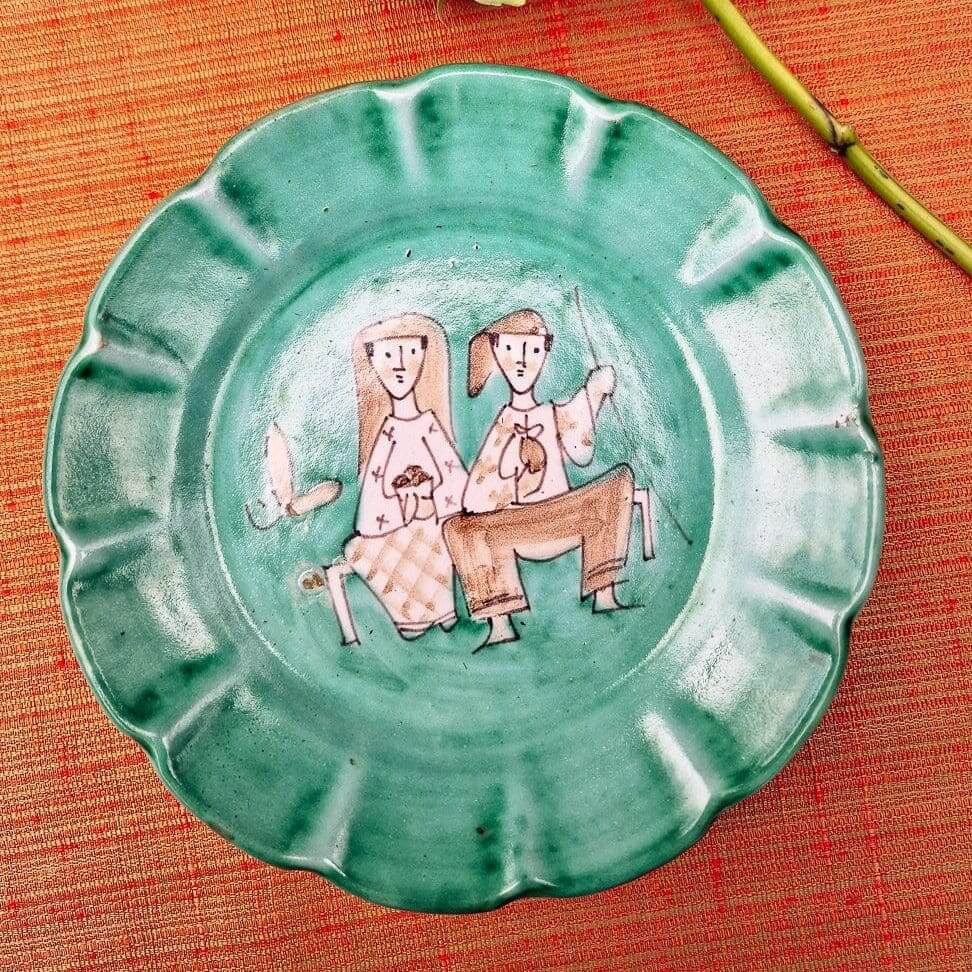 Vintage Mid-Century Italian C.A.S Vietri Plate - Fable and Mirth