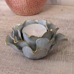 Twilight Petal Tealight Holder on a table setting, enhancing the ambiance with its delicate design.